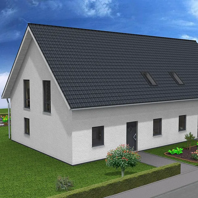Doppelhaus-Hausbau mit Zahnabau - BAU UND AUSBAU GmbH in Zahna-Elster in der Region Lutherstadt Wittenberg