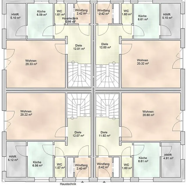 Mehrfamilienhaus-Hausbau mit Zahnabau - BAU UND AUSBAU GmbH in Zahna-Elster in der Region Lutherstadt Wittenberg
